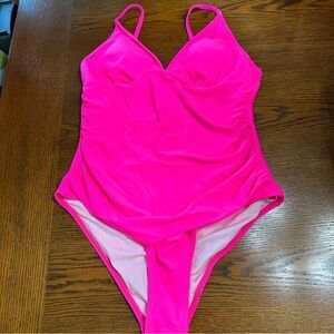 Cupshe Neon Pink One-Piece Swimsuit New with tags!